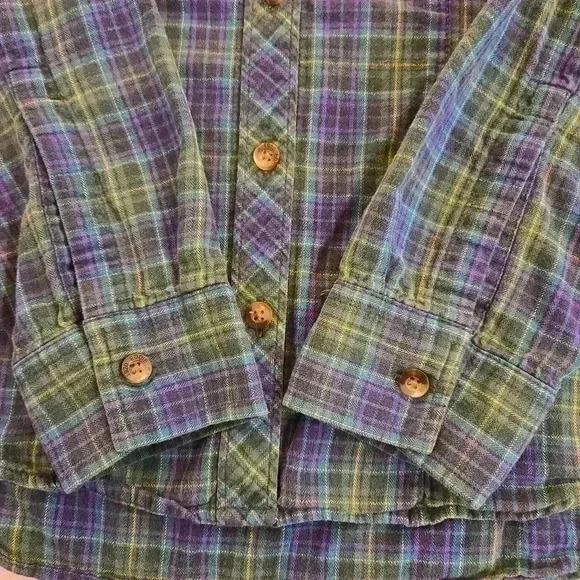 Eddie Bauer Flannel Style Button Up 100% Cotton xs - Picture 3 of 8